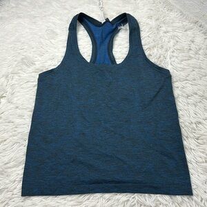Lululemon Swiftly Tech Tank Heathered Black Blue *Race Length*